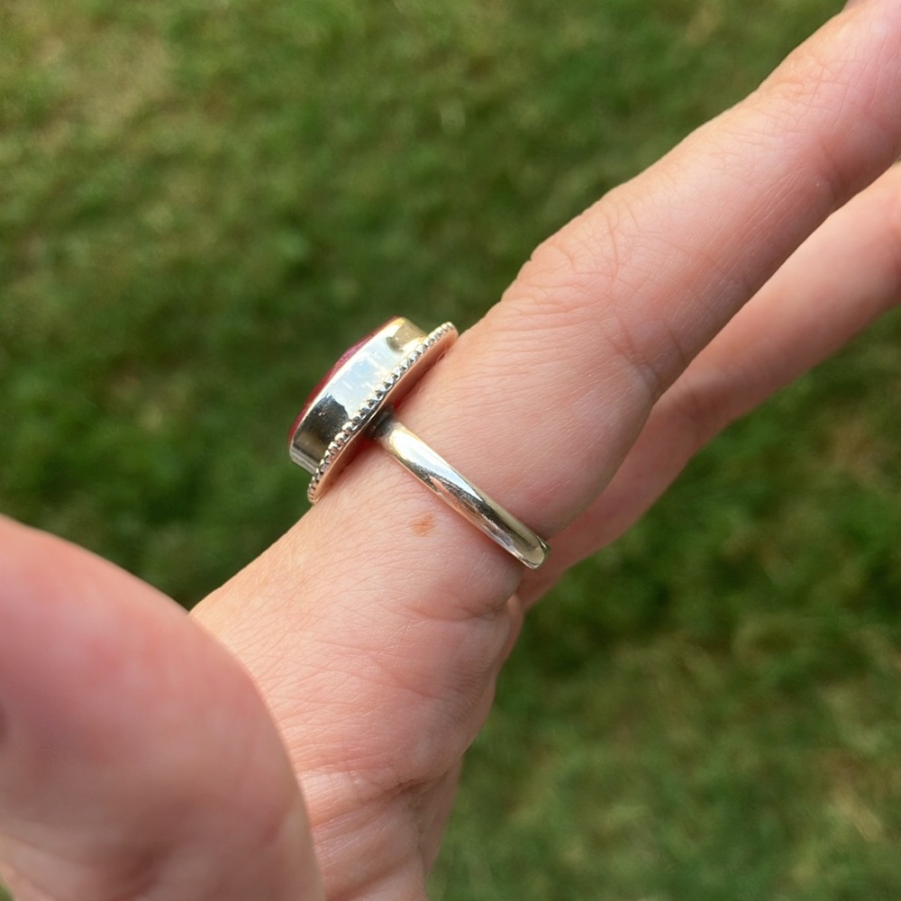 925 Ruby Crystal Ring - image 4